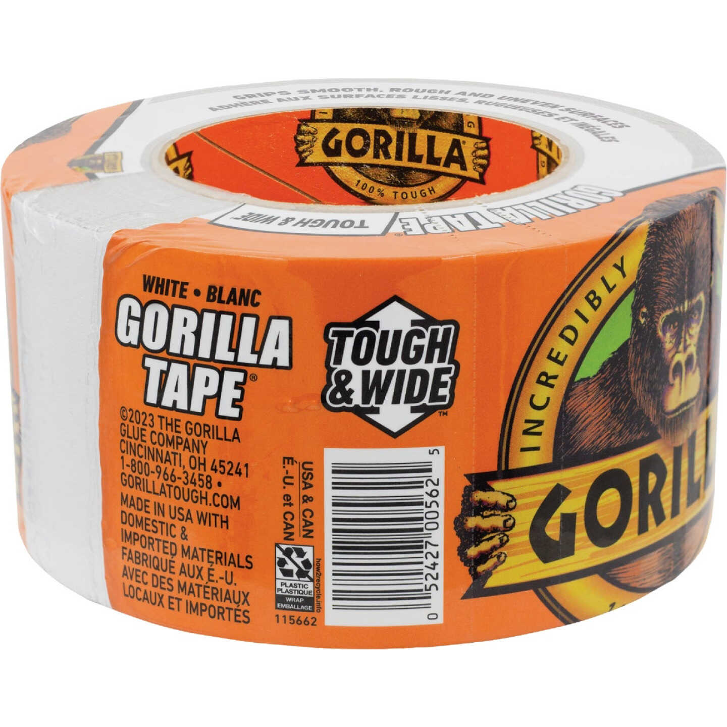 Gorilla 2.88 In. x 25 Yd. Tough & Wide Heavy-Duty Duct Tape, White Image 4