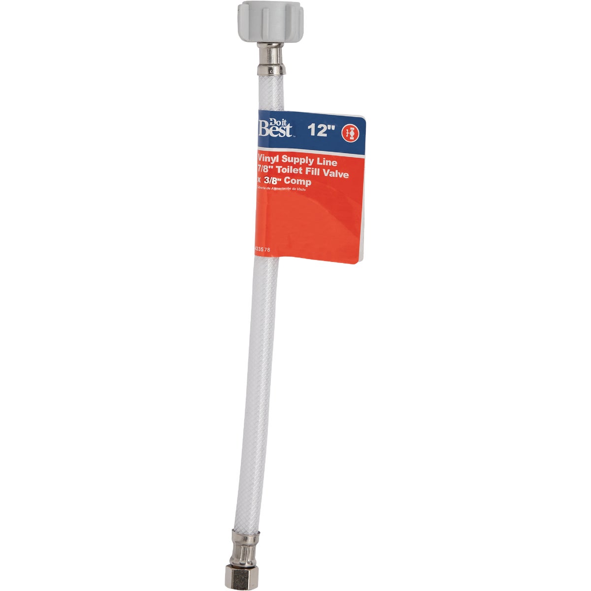Do it Best 3/8 In. C x 7/8 In. BC Nut x 12 In. L Toilet Connector Image 2
