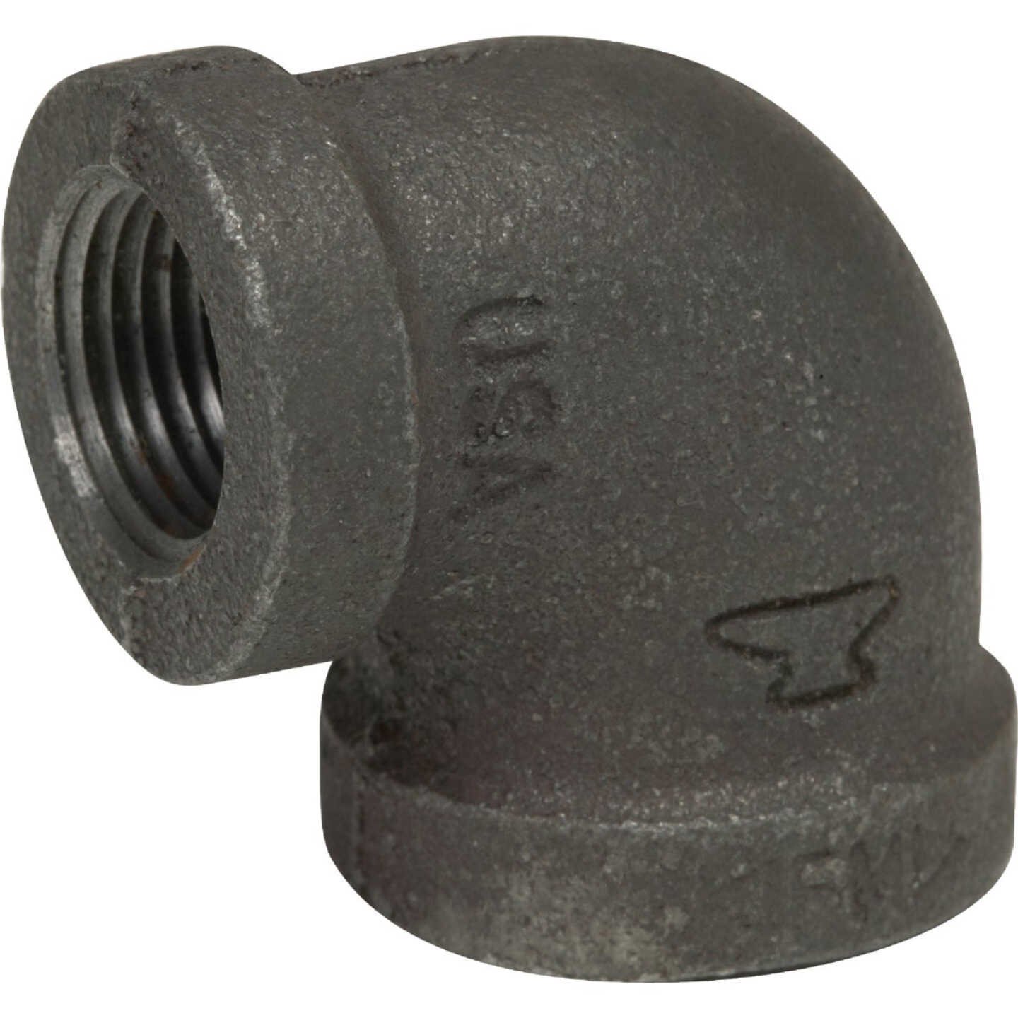Anvil 1 In. x 3/4 In. 90 Deg. Reducing Malleable Black Iron Elbow (1/4 Bend) Image 1