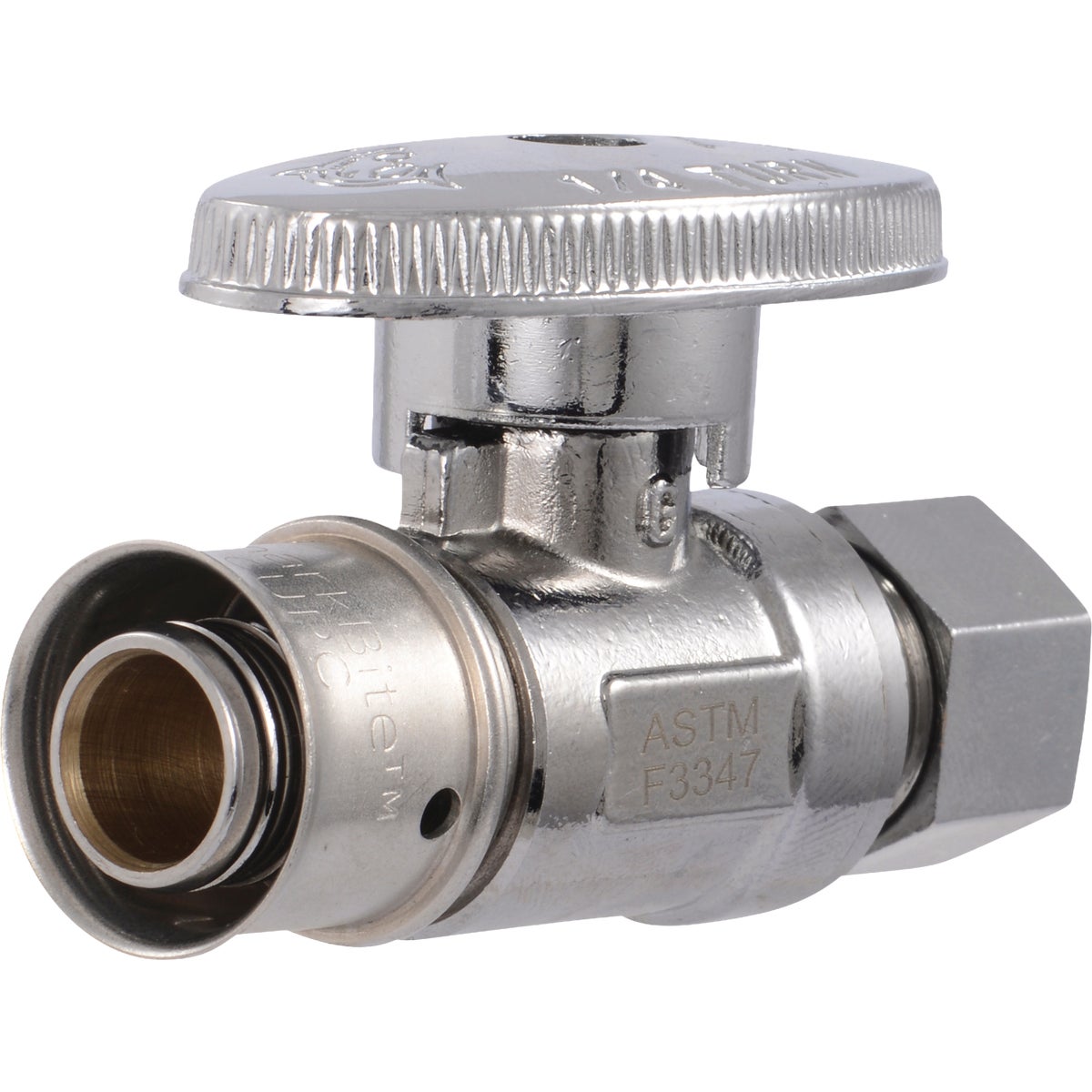 SharkBite 1/2 In. PEX Press x 3/8 In. OD Brass Straight Stop