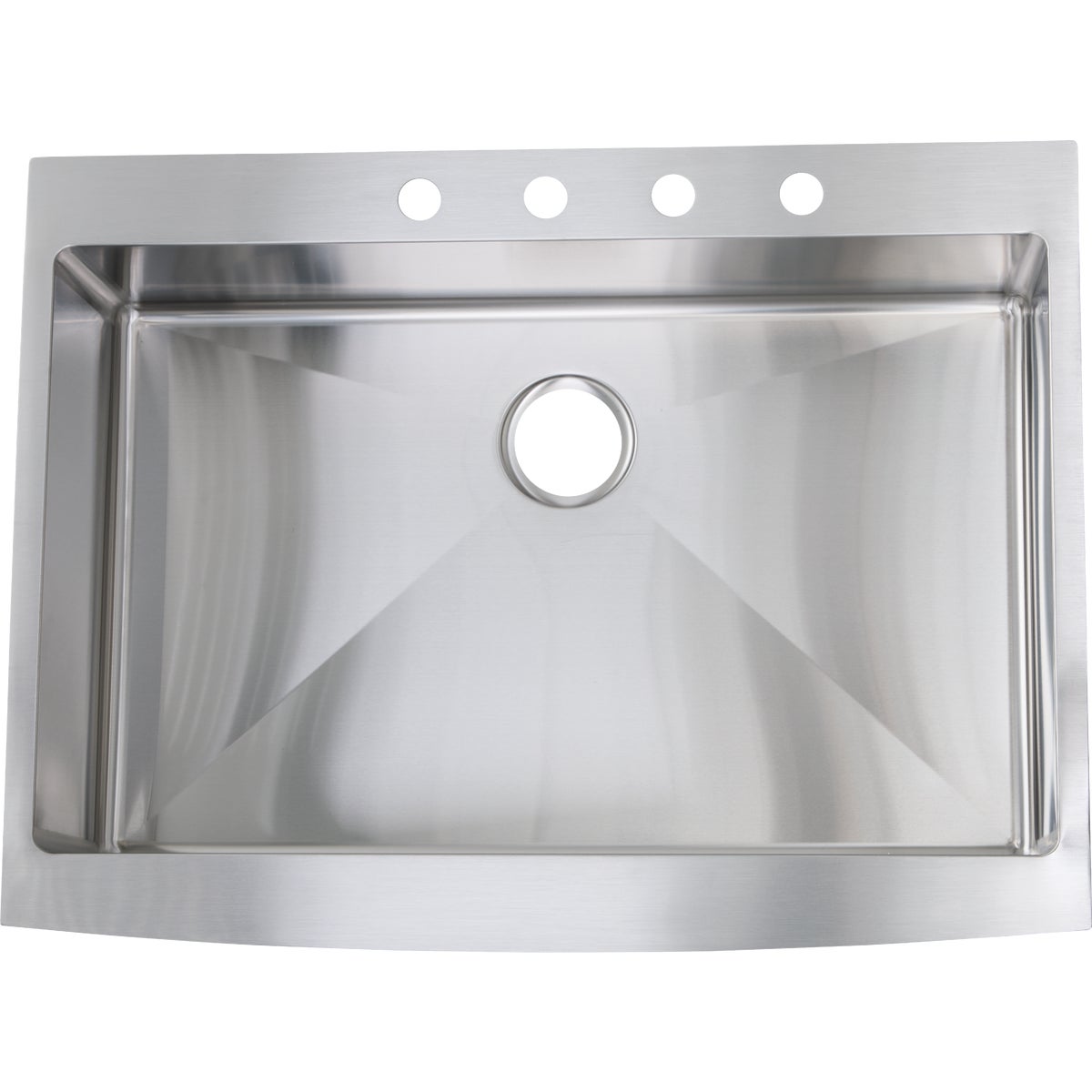 Stylebuilt 33 In. x 25 In. x 8 In. Single Bowl Curved Front Apron Farm Kitchen Sink Image 3