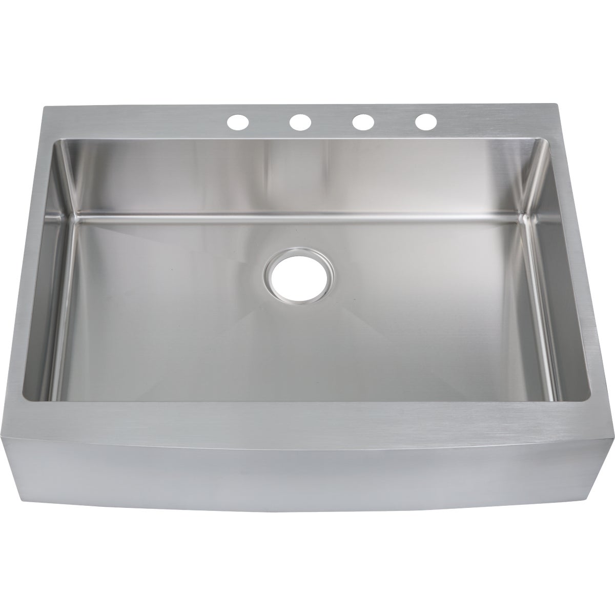 Stylebuilt 33 In. x 25 In. x 8 In. Single Bowl Curved Front Apron Farm Kitchen Sink Image 2