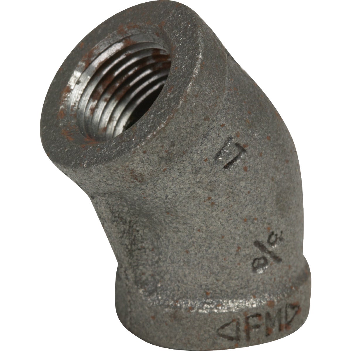Anvil 1-1/4 In. 45 Deg. Malleable Black Iron Elbow (1/8 Bend) Image 1