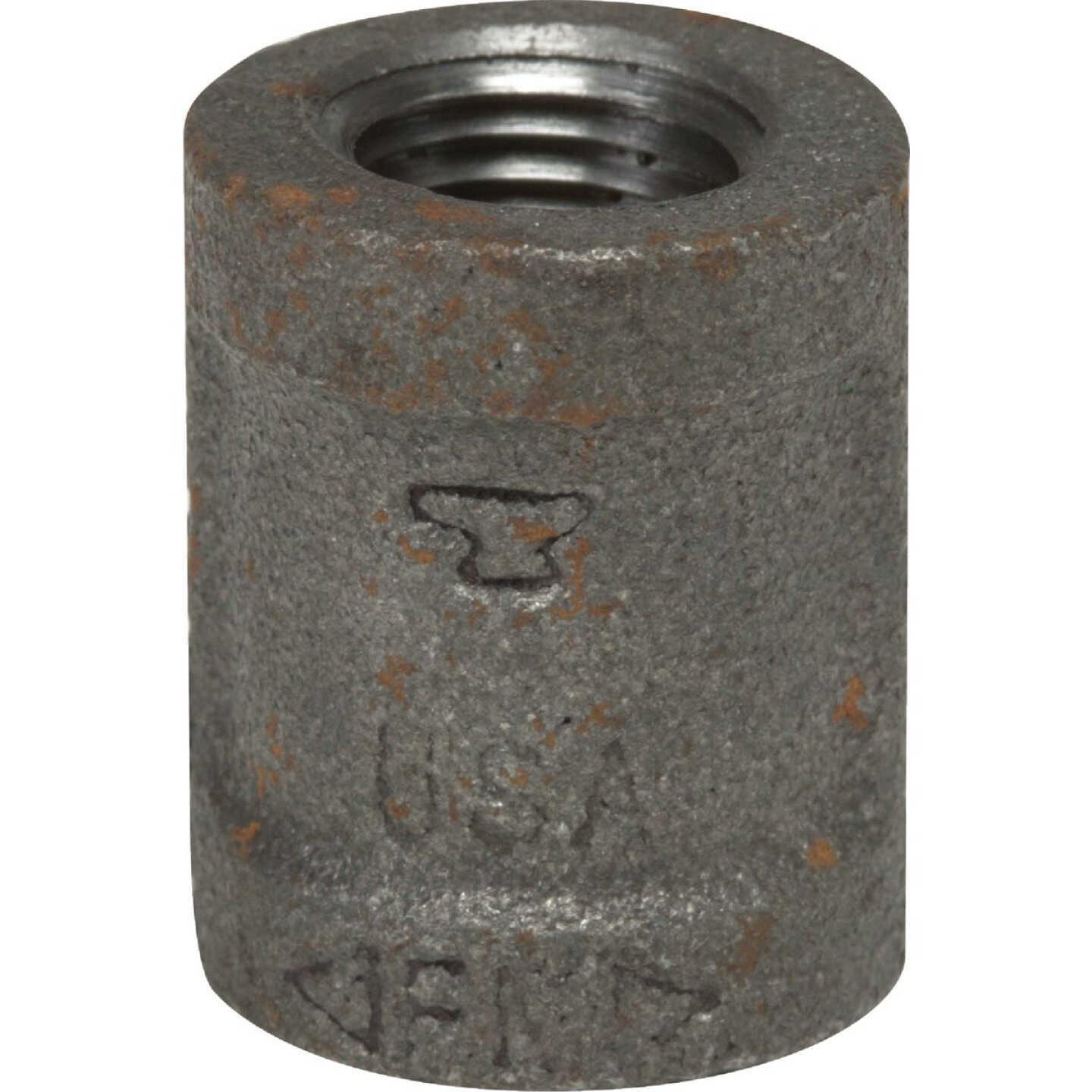 Anvil 2 In. Malleable Black Iron Standard Merchant Coupling Image 1
