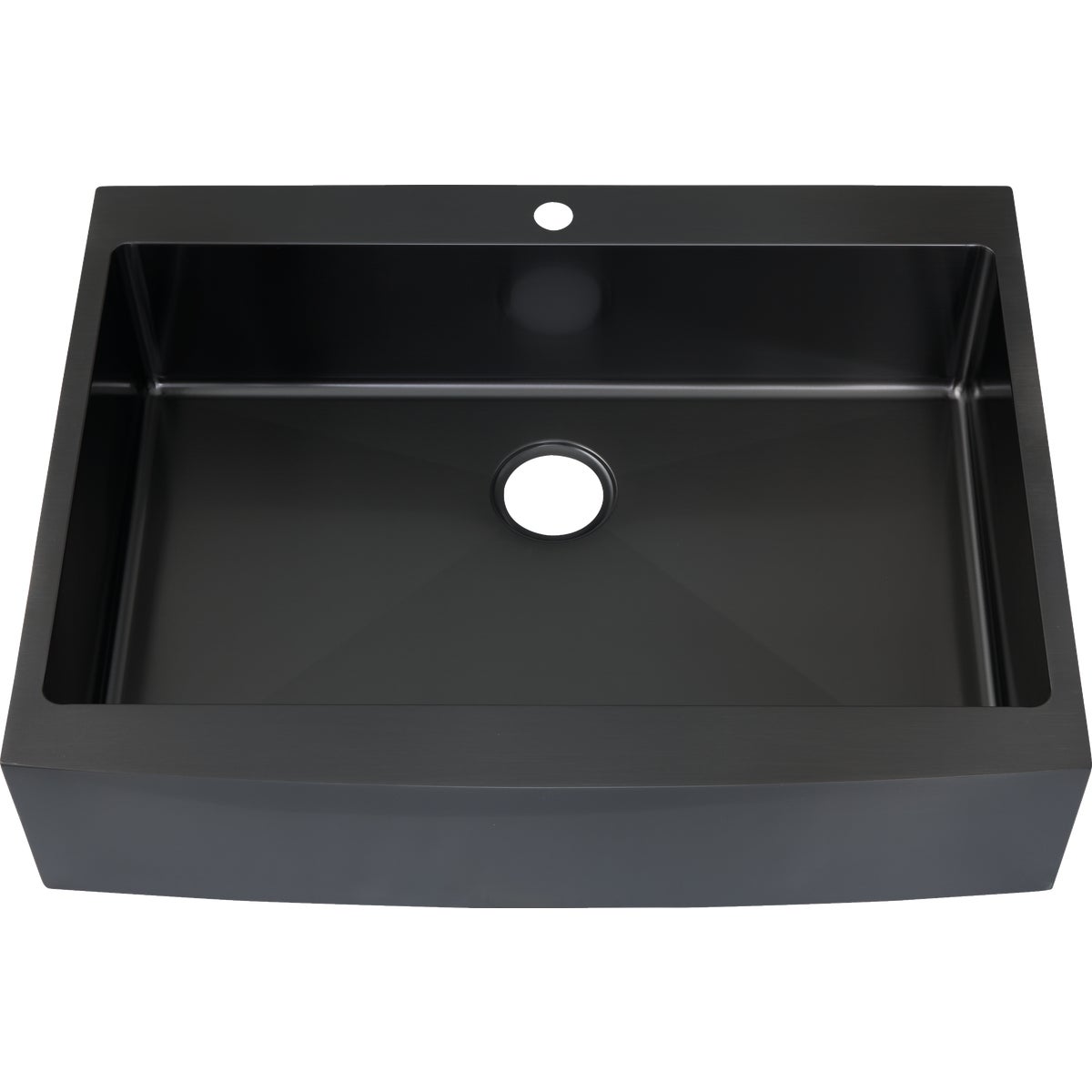 Stylebuilt 33 In. x 25 In. x 8 In. Single Bowl Dual Mount Curved Front Apron Farm Kitchen Sink Image 2