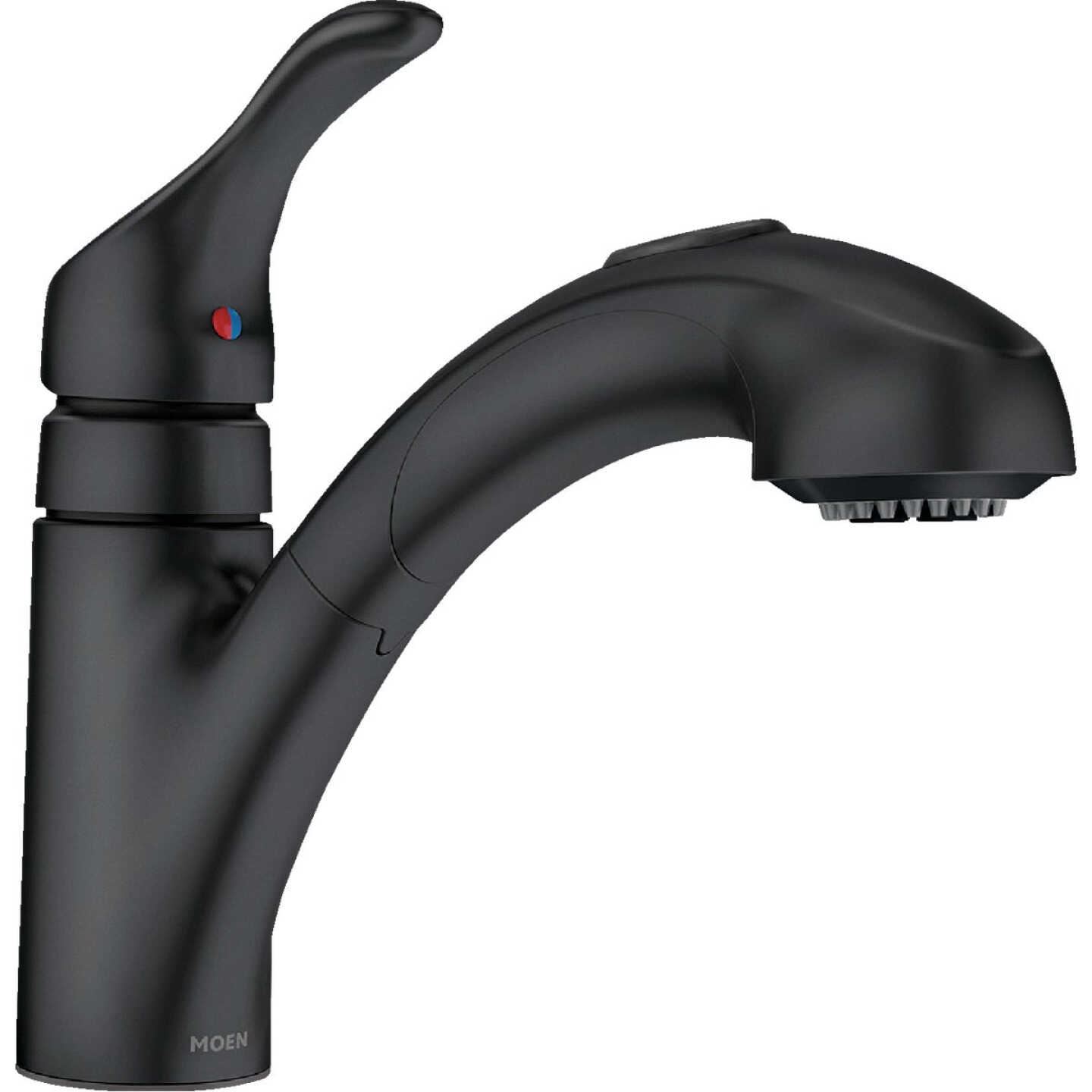 Moen Renzo 1-Handle Pull-Out Kitchen Faucet, Matte Black Image 1