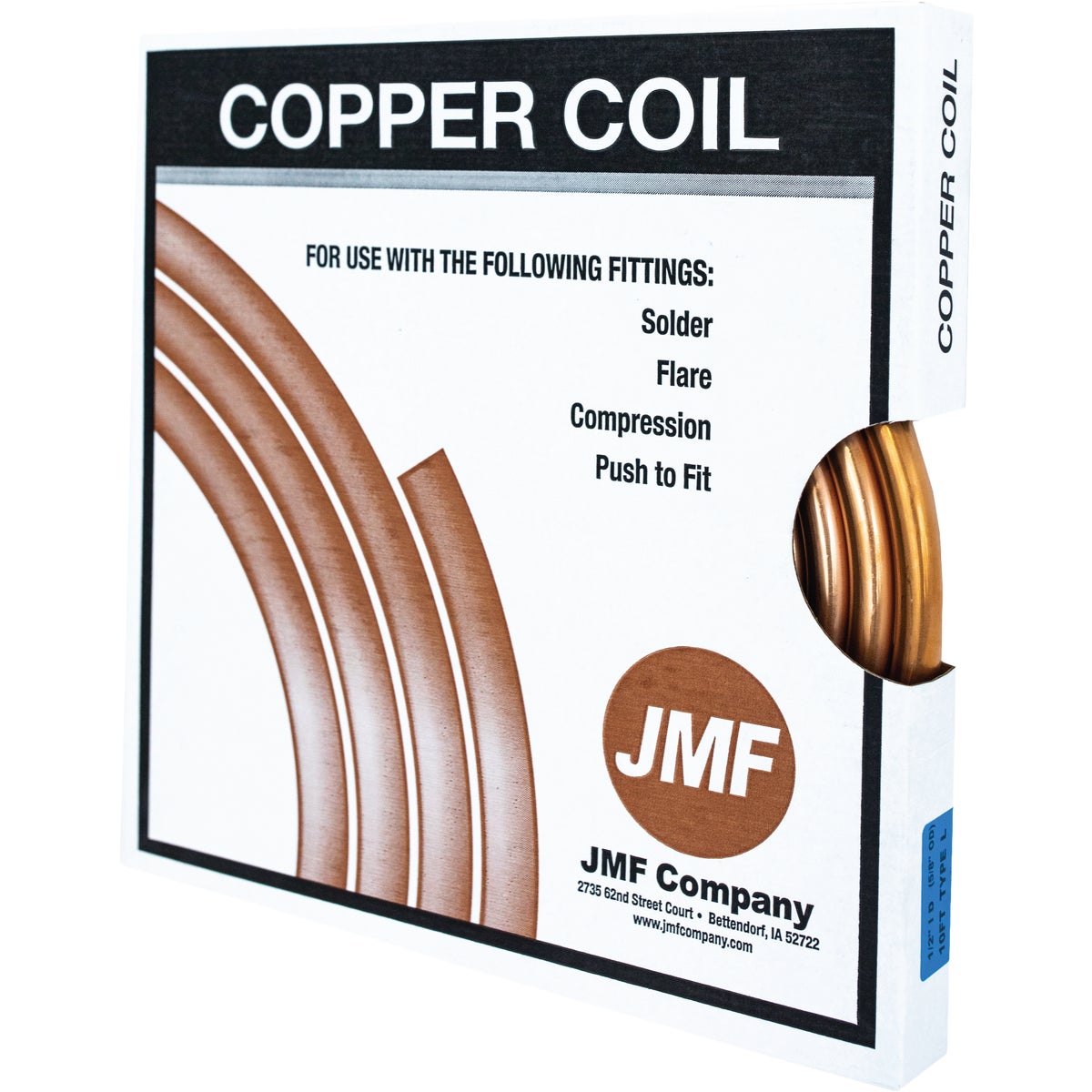 JMF Company 1/2 In. x 20 Ft. Type L Copper Tube