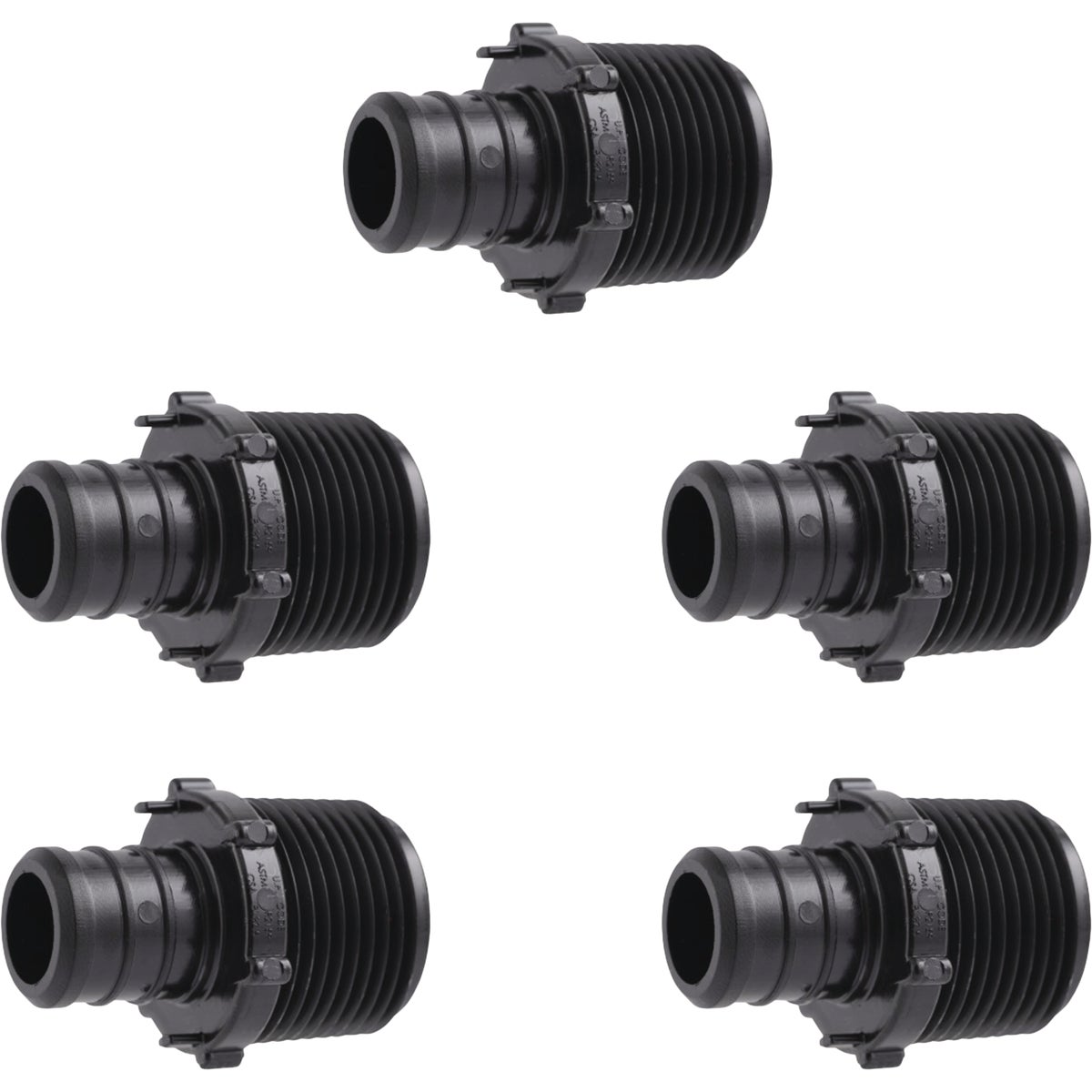 SharkBite 3/4 In. Barb x 3/4 In. MPT Poly-Alloy PEX Adapter (5-Pack) Image 1