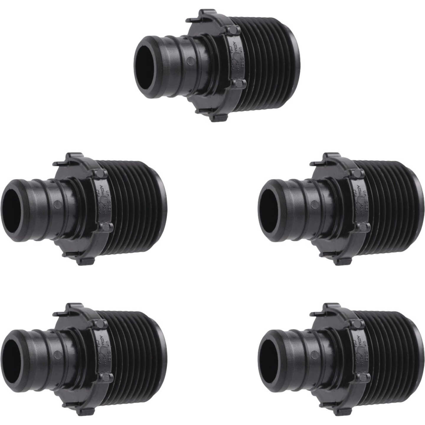 SharkBite 3/4 In. Barb x 3/4 In. MPT Poly-Alloy PEX Adapter (5-Pack) Image 1