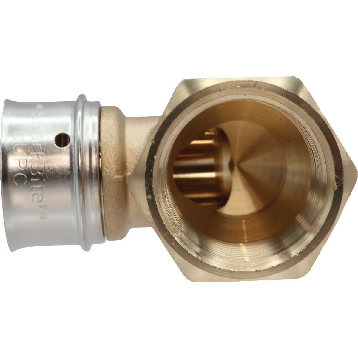 SharkBite 3/4 In. x 3/4 In. FNPT PEX Press Brass Adapter Elbow Image 3