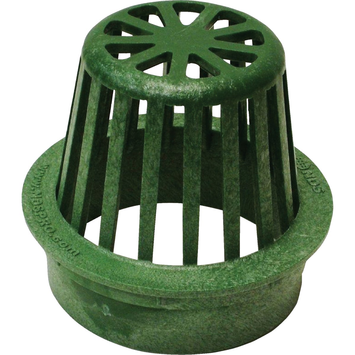NDS 4 In. Green Structural Foam Polyethylene Atrium Drain Grate Image 1