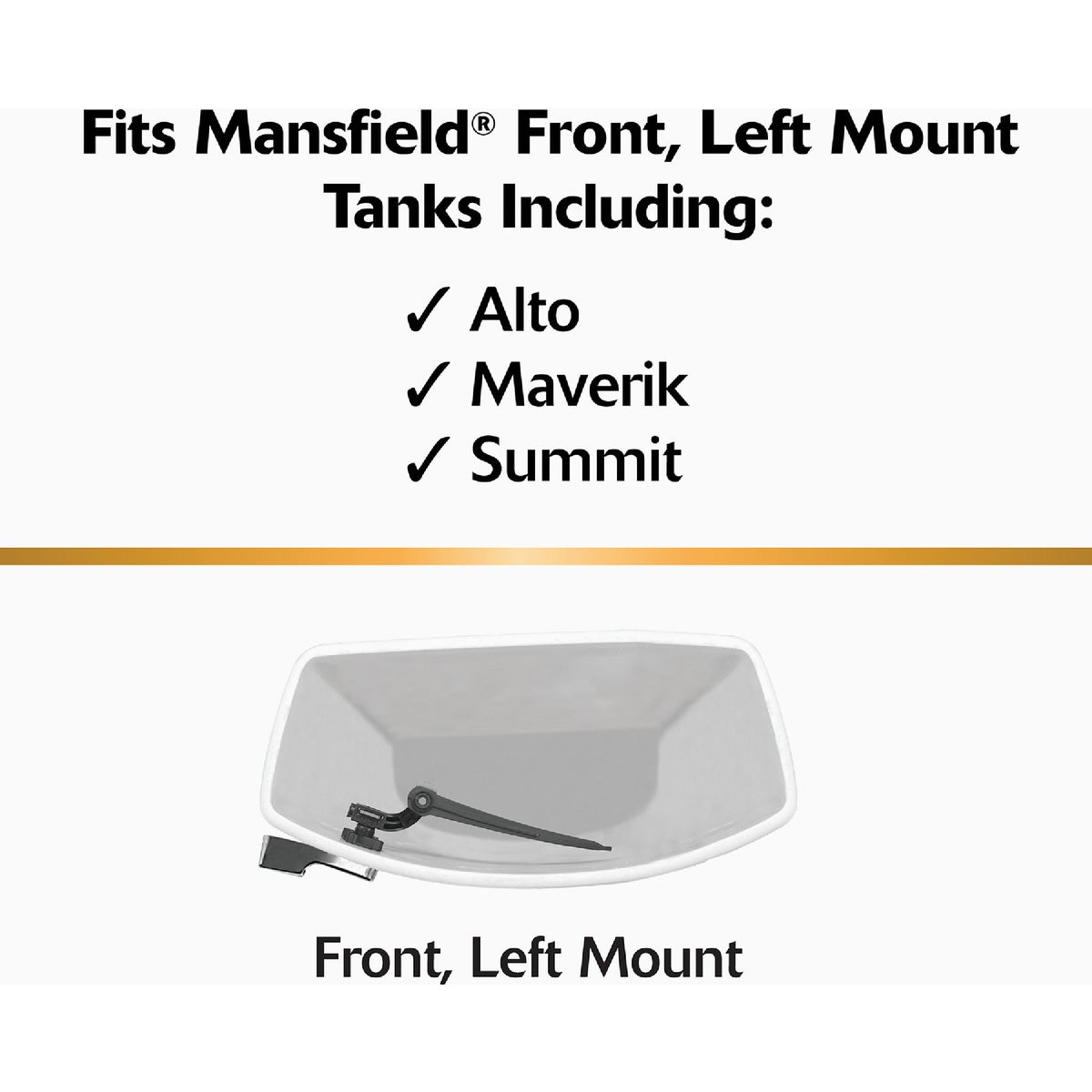 Korky StrongARM Front-Mount Chrome Tank Lever for Mansfield & Other Front-Mount Toilets Image 6