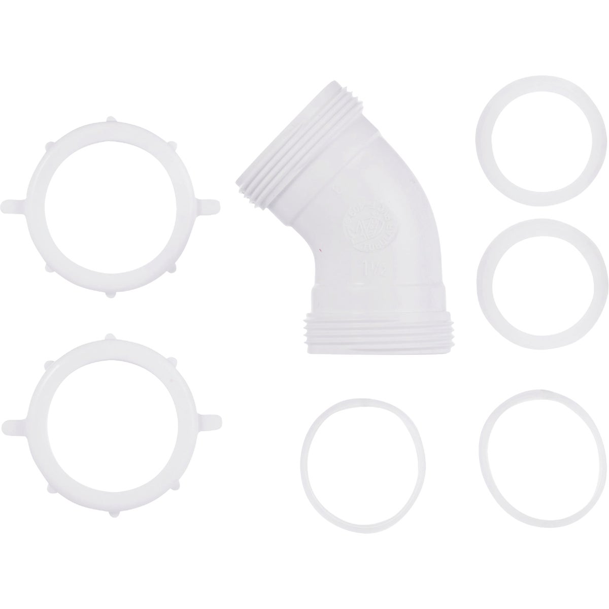 Do it Best 1-1/2 In. White PVC 45 Degree Elbow Coupling Image 4