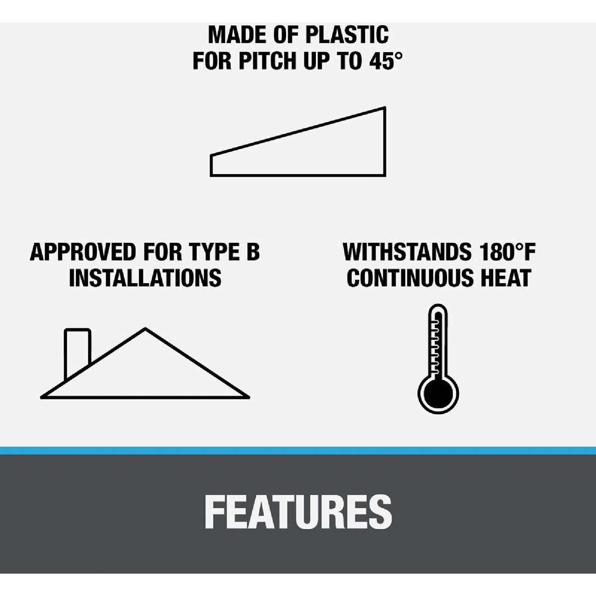 Oatey No-Calk 1-1/4 In. to 1-1/2 In. Thermoplastic Roof Pipe Flashing Image 6