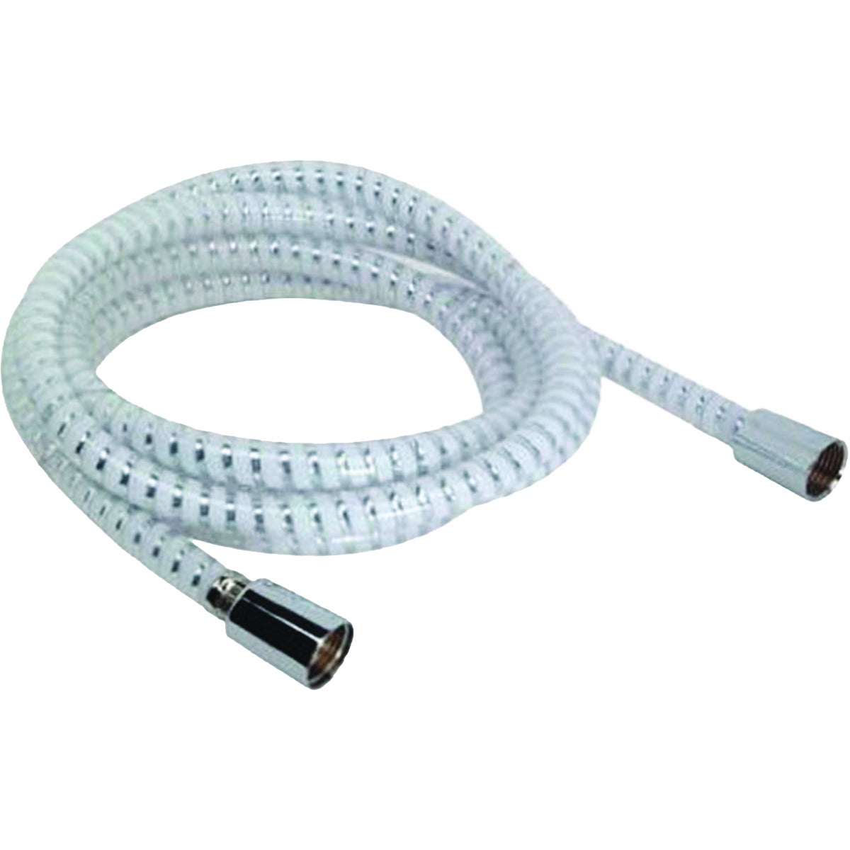 Master Plumber 96 In. Chrome & White Replacement Shower Hose