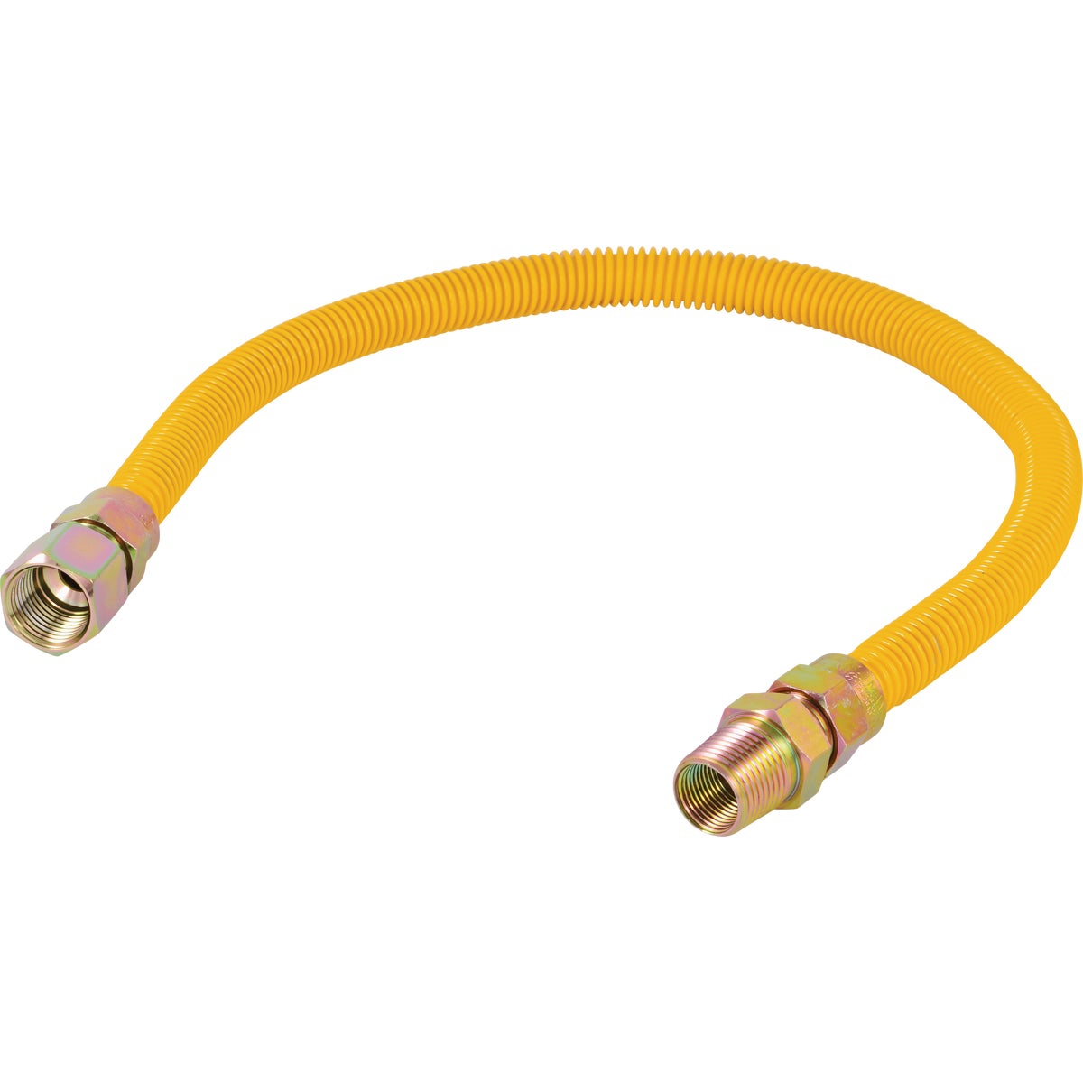 Eastman 3/8 In. OD x 24 In. 1/2 In. FIP x 1/2 In. MIP (Tapped 3/8 In. FIP) Coated Stainless Steel Gas Connector Image 1