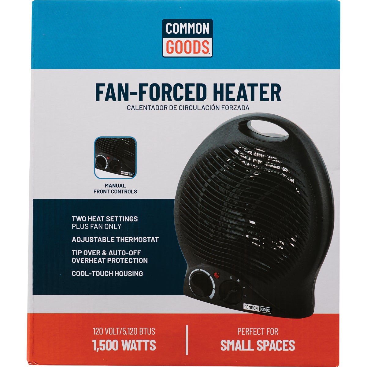 Home Impressions 1500W 120V Electric Space Heater, Black Image 2