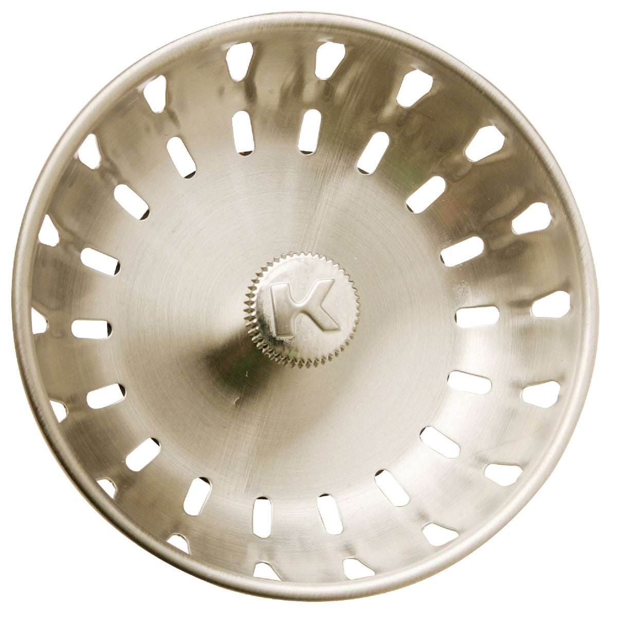Do it Best Brushed Nickel Replacement Basket Strainer Cup with Fixed Post Image 1
