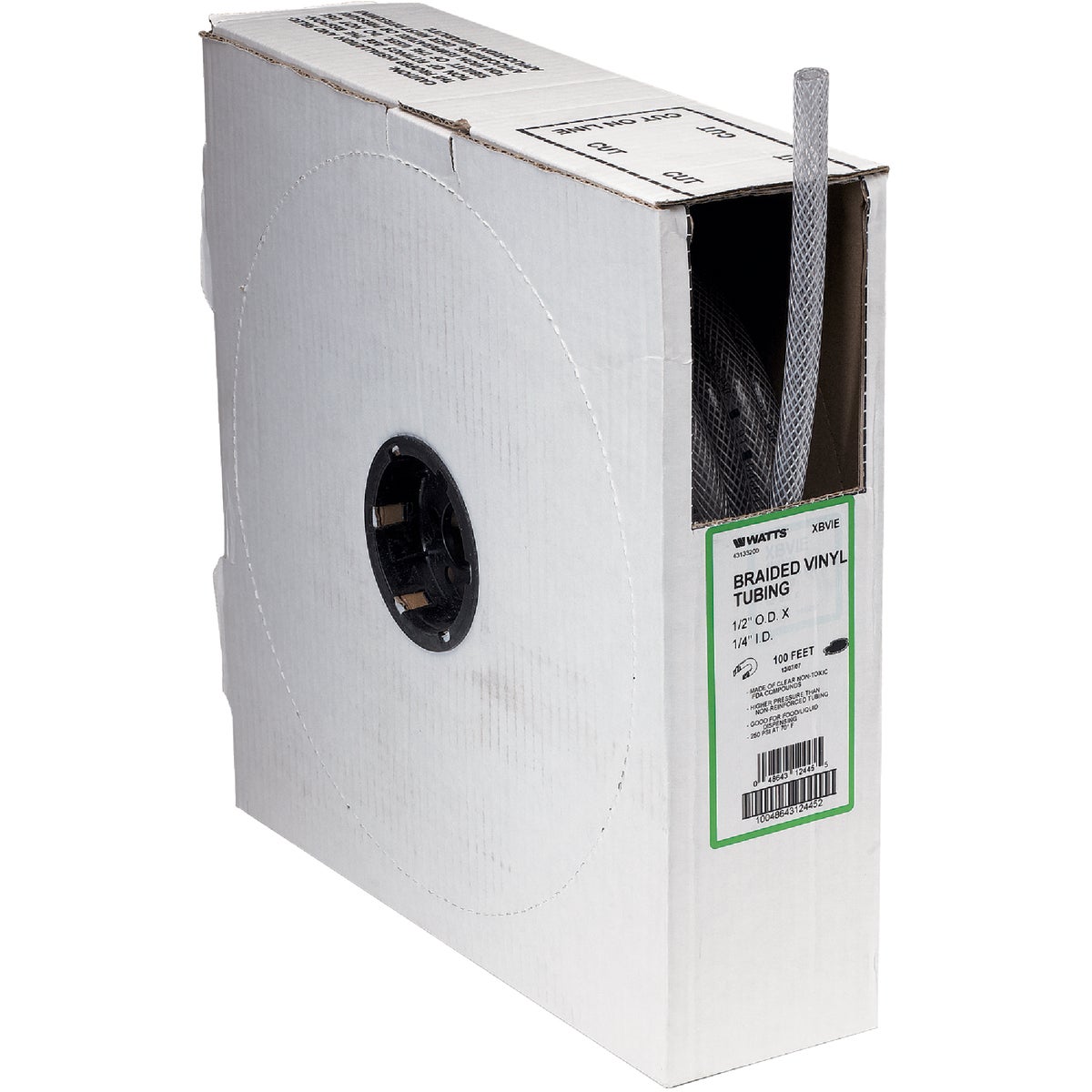 Abbott Rubber 1/2 In. x 1/4 In. x 100 Ft. Clear T12 Braided PVC Tubing