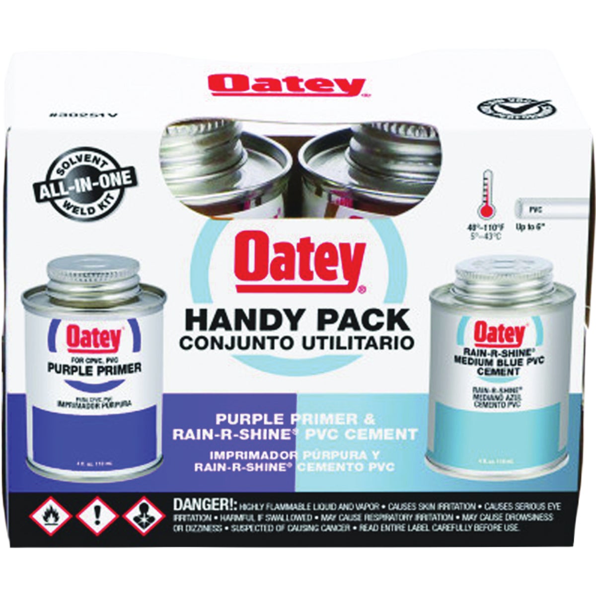Oatey 4 Oz. Handy Pack Rain R Shine Solvent Pipe Cement Weld Kit