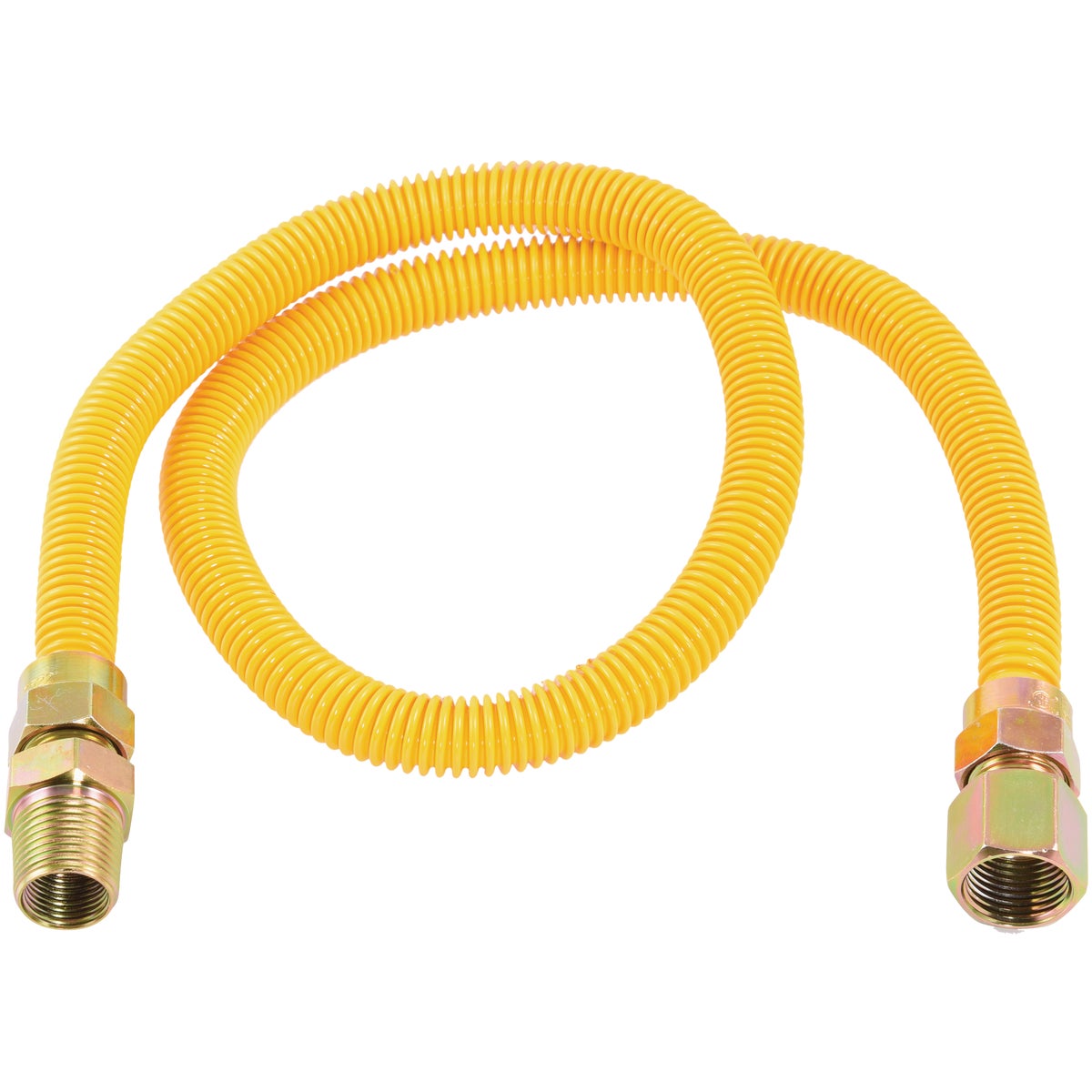 Eastman 3/8 In. OD x 36 In. 1/2 In. FIP x 1/2 In. MIP (Tapped 3/8 In. FIP) Coated Stainless Steel Gas Connector