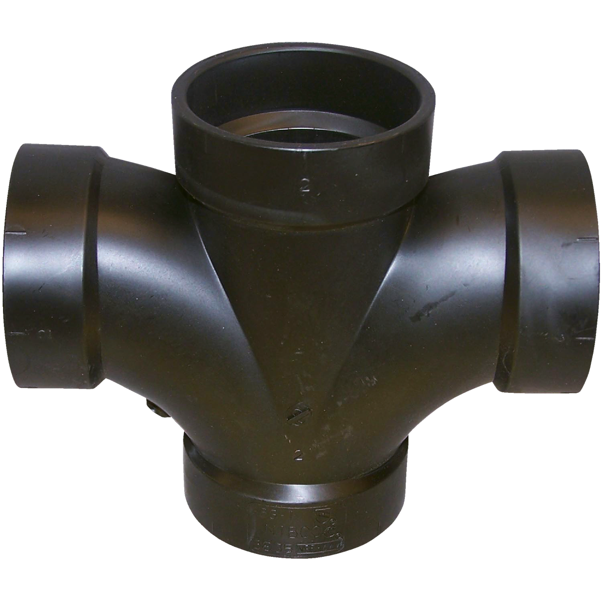 Charlotte Pipe 3 In. All Hub Double Sanitary ABS Waste & Vent Tee