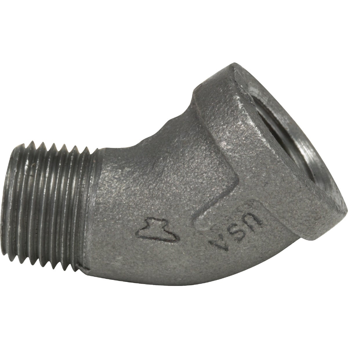 Anvil 1-1/4 In. 45 Deg. Street Malleable Black Iron Elbow (1/8 Bend) Image 1