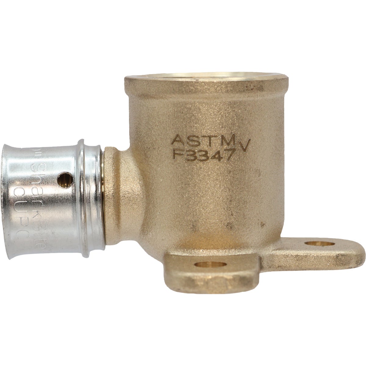SharkBite 1/2 In. x 1/2 In. FNPT PEX Press Brass Drop Ear Image 3