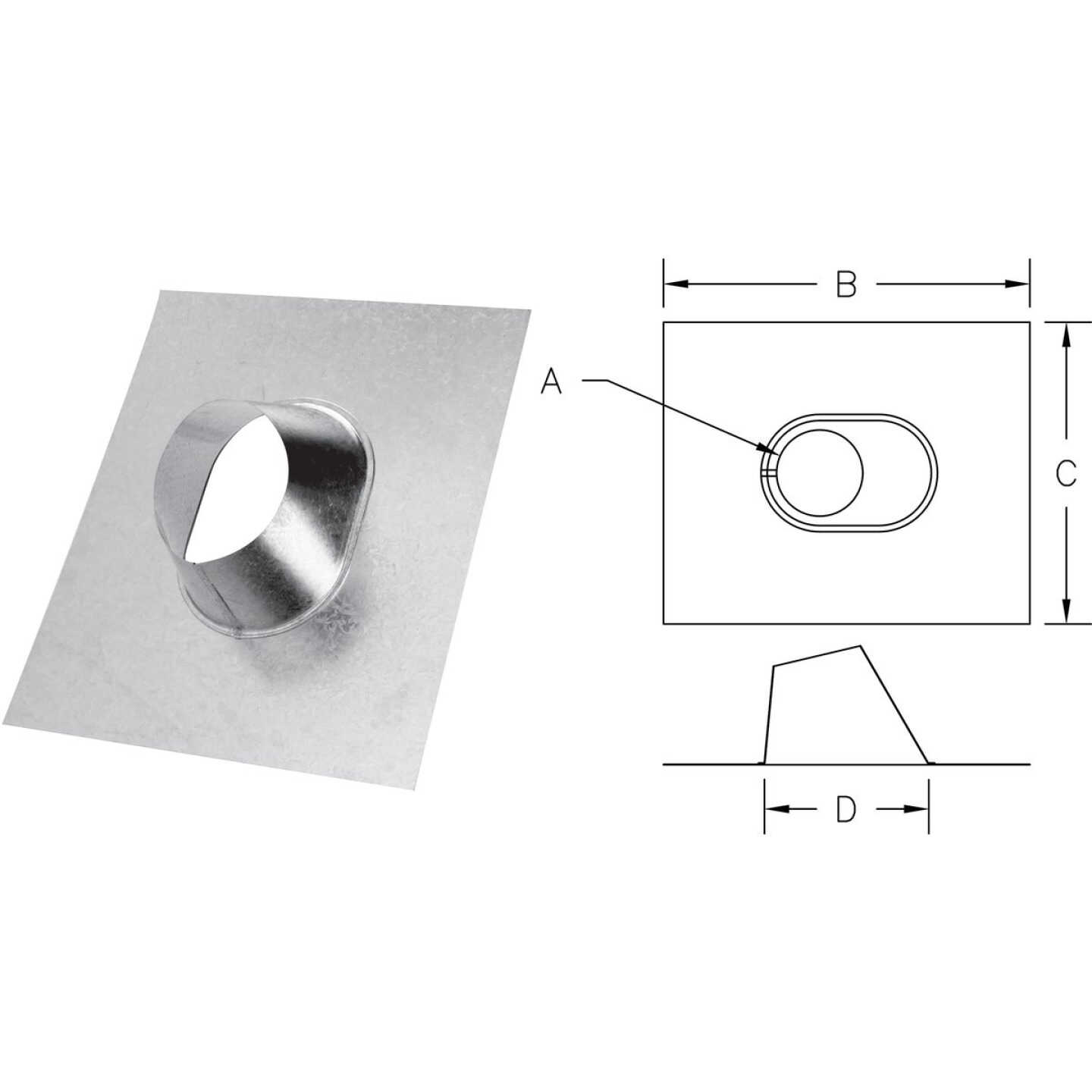 SELKIRK 5 In. RV Gas Vent Adjustable Roof Flashing Image 1