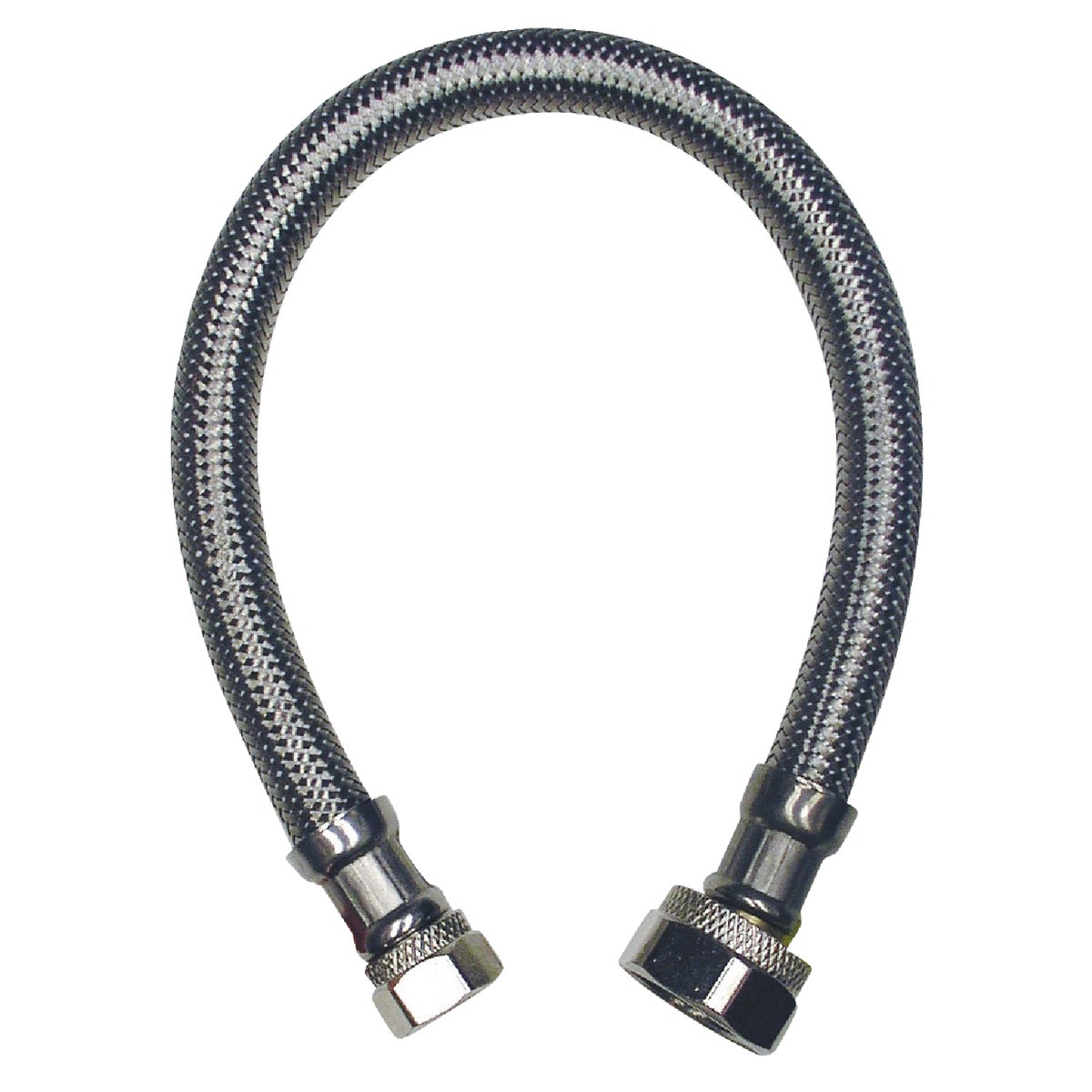 ProLine 3/8 In. FL x 1/2 In. FIP X 12 In. L. Braided Stainless Steel Faucet Supply Line