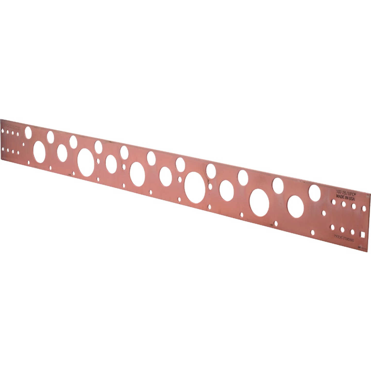 HoldRite 20 In. Copper-Bonded Flat Bracket for 1/2 In., 3/4 In. or 1 In. Pipe Image 1