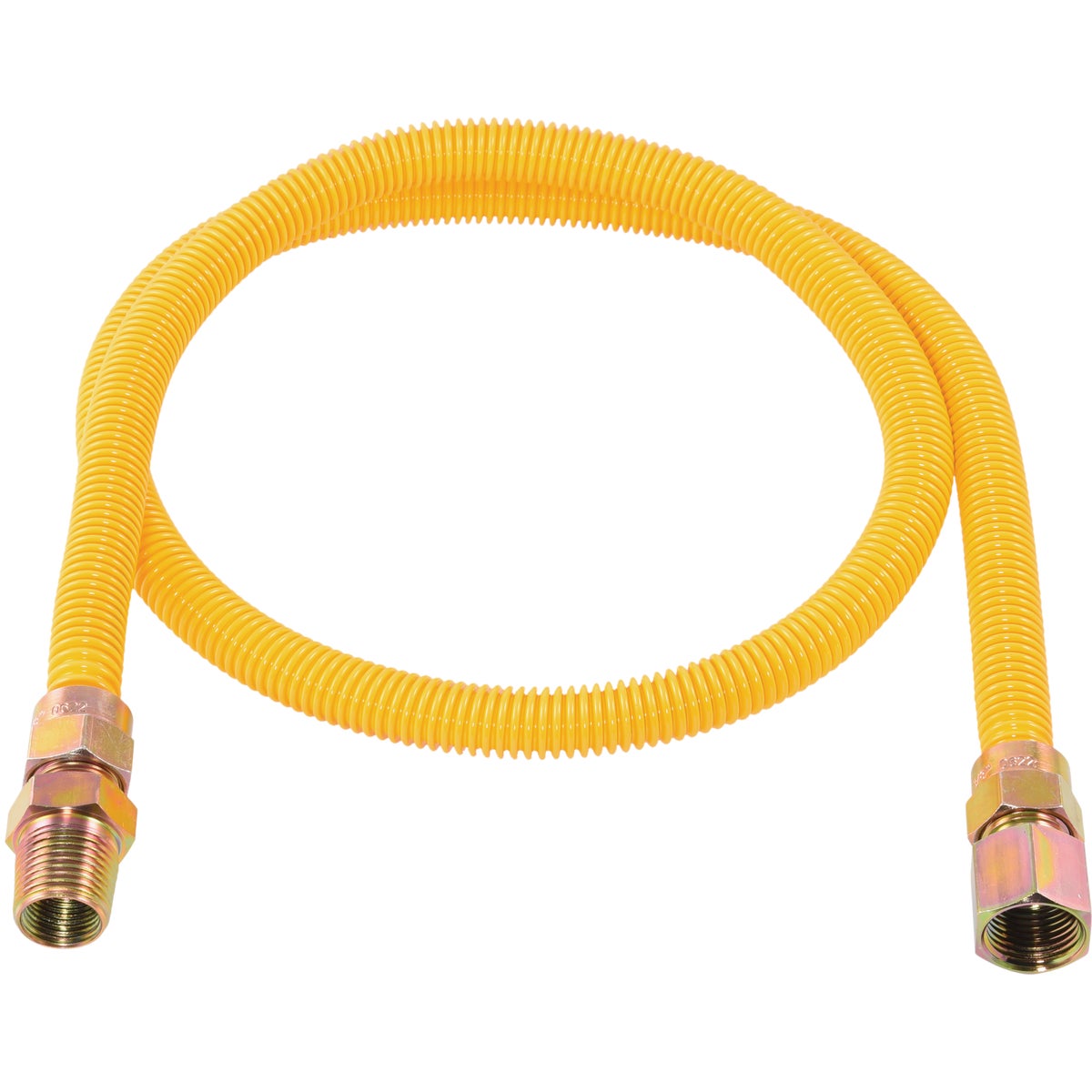 Eastman 3/8 In. OD x 48 In. 1/2 In. FIP x 1/2 In. MIP (Tapped 3/8 In. FIP) Coated Stainless Steel Gas Connector