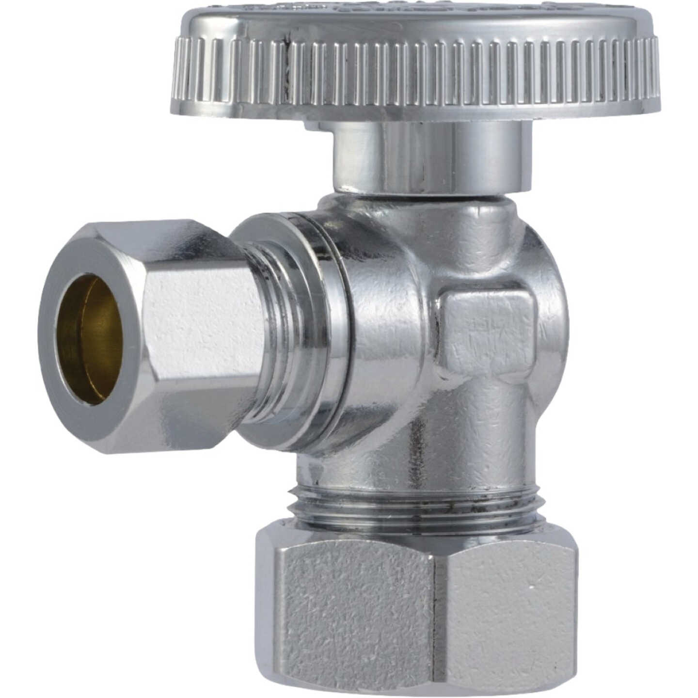 SharkBite 1/2 In. Compression x 3/8 In. Compression Quarter Turn Angle Valve (4-Pack) Image 2