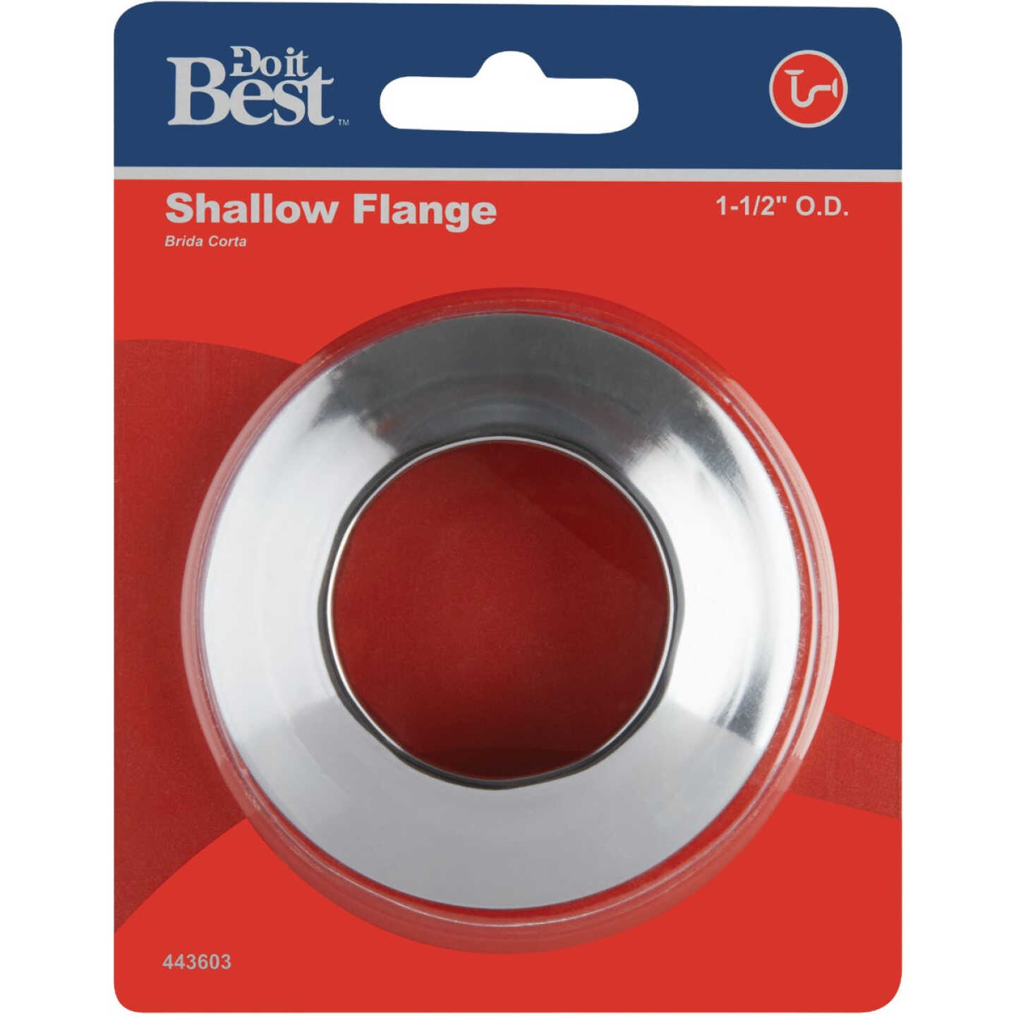 Do it Best 1-1/2 In. OD Shallow Flange, Chrome Image 2