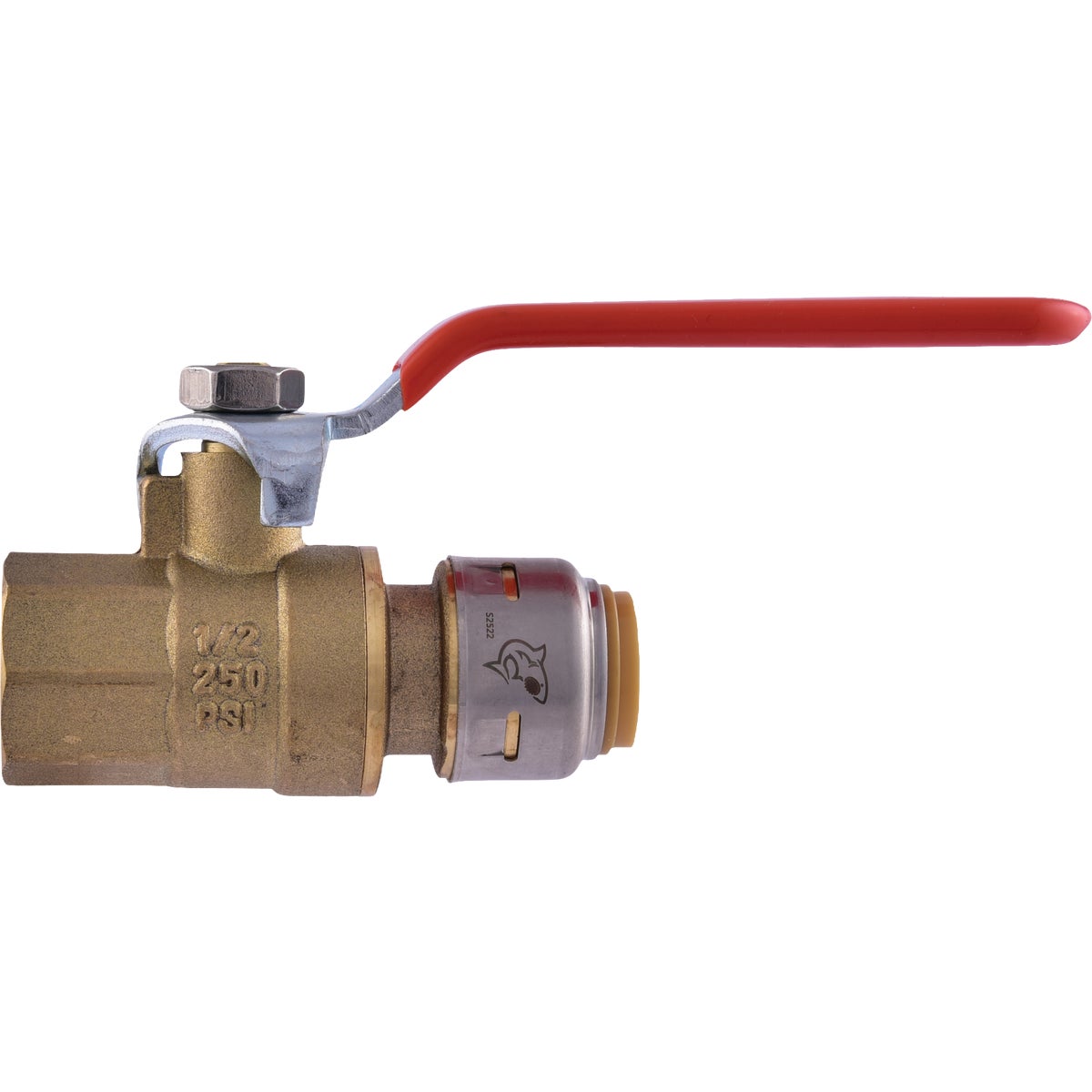 SharkBite 1/2 In. Brass Push-to-Connect x FIP Brass Ball Valve Image 3