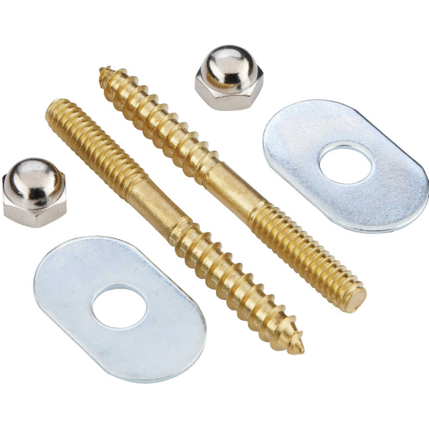Do it Best 1/4 In. x 2-1/2 In. Solid Brass Toilet Screws Image 1