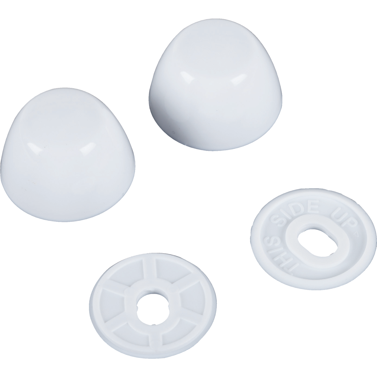 Do it Best White Plastic Toilet Snap-On Bolt Caps (2-Count)