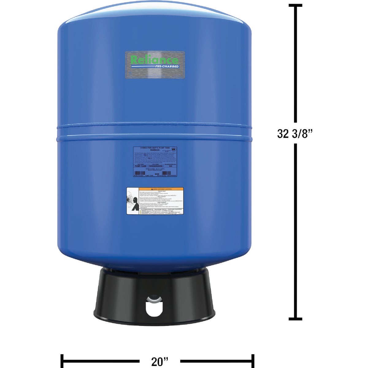 Reliance 36 Gal. Vertical Free-Standing Pressure Tank