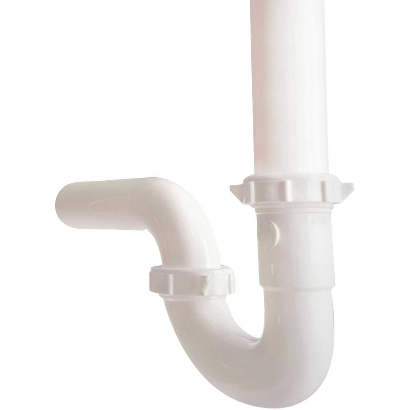 Keeney 1-1/4" White Plastic J-Bend, Heavy Duty Washer Image 6