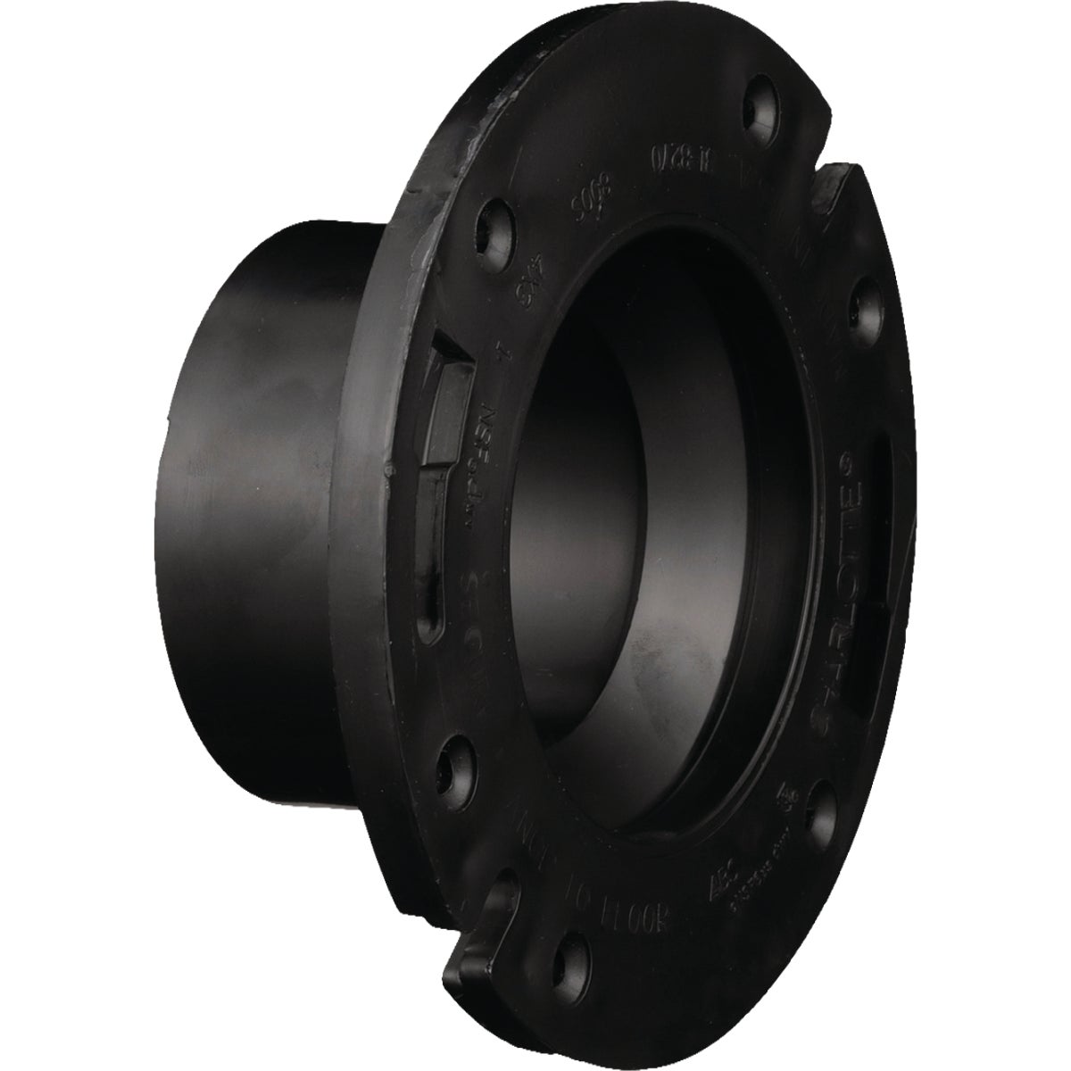 Charlotte Pipe 4 In. x 3 In. ABS/DWV Closet Flange, Hub End