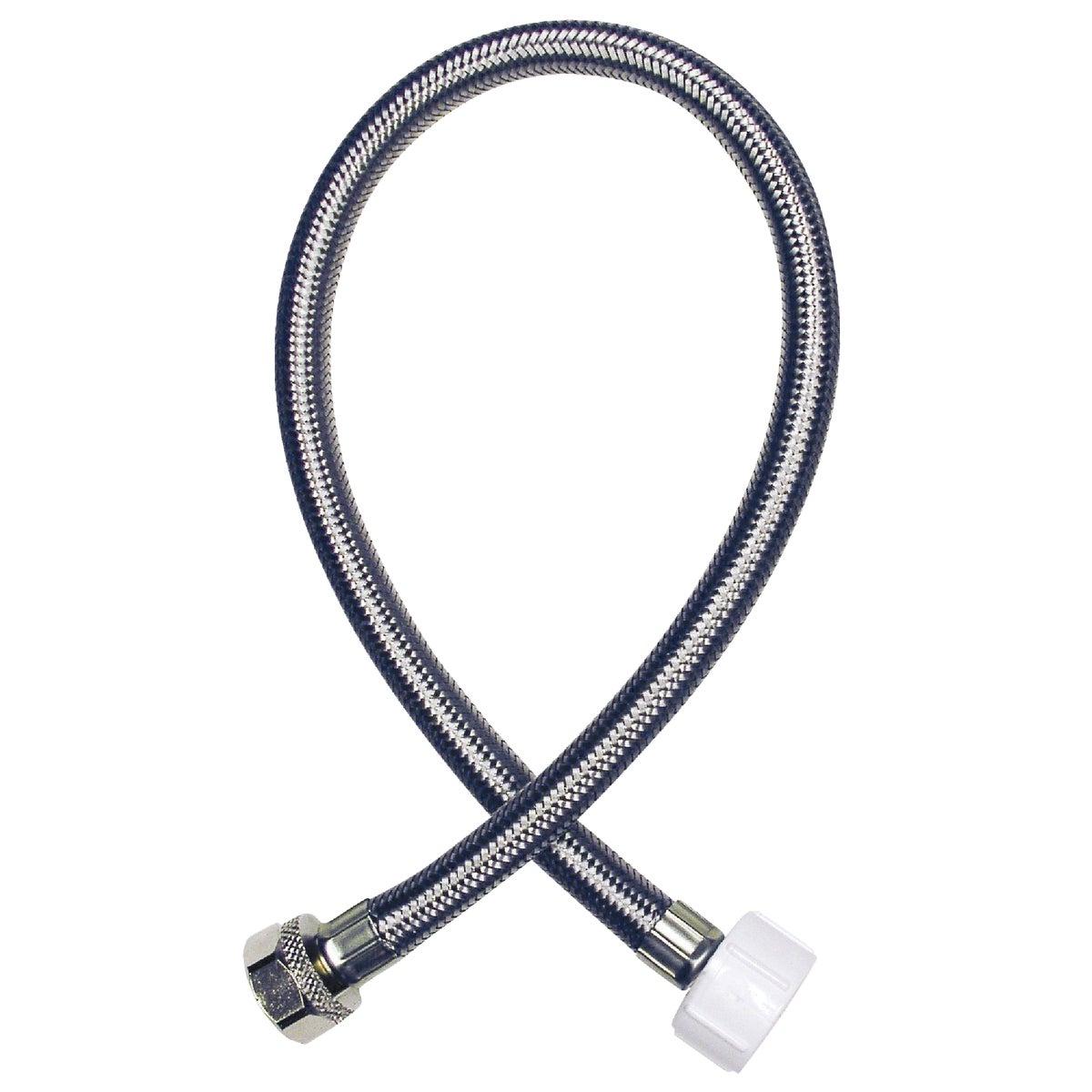 Do it Best 1/2 In. FIP x 7/8 In. BC x 16 In. Braided Stainless Steel Toilet Supply Line