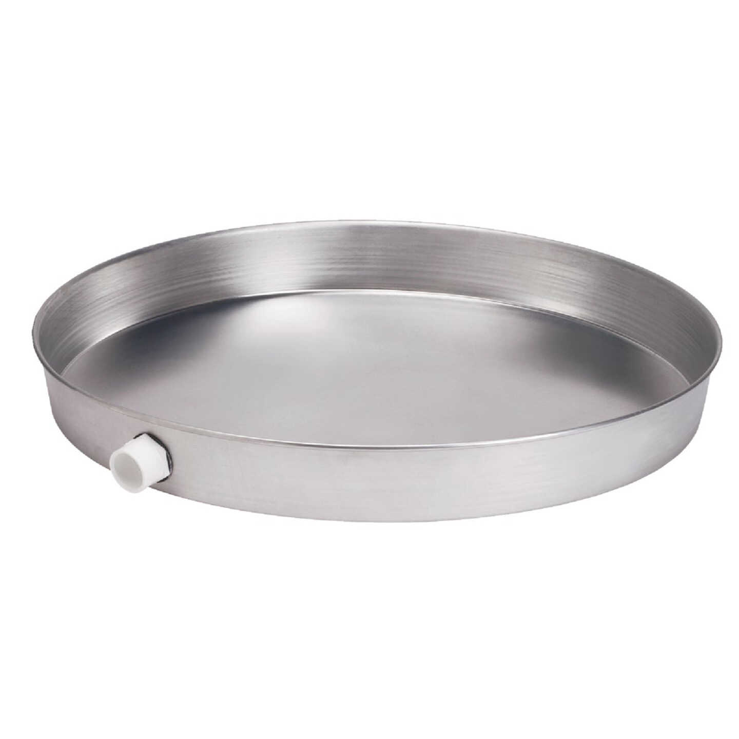 Oatey Aluminum 25 In. Water Heater Drain Pan with 1 In. PVC Fitting Image 1