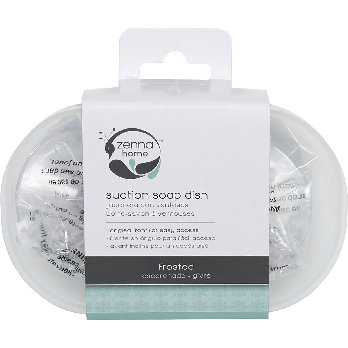 Zenna Home Frosted Finish Suction Soap Dish Image 3