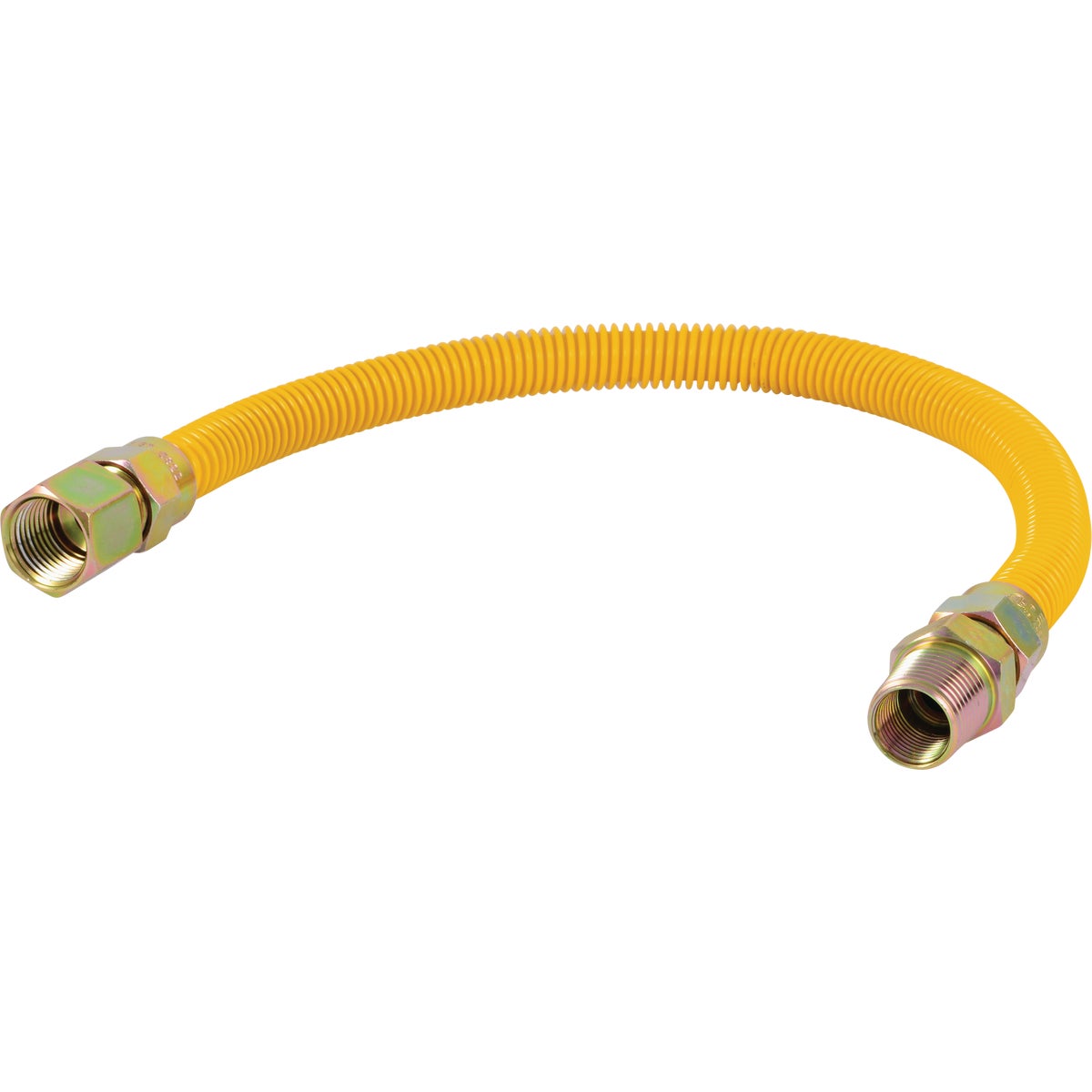 Eastman 1/2 In. OD x 18 In. 1/2 In. FIP x 1/2 In. MIP (Tapped 3/8 In. FIP) Coated Stainless Steel Gas Connector Image 1