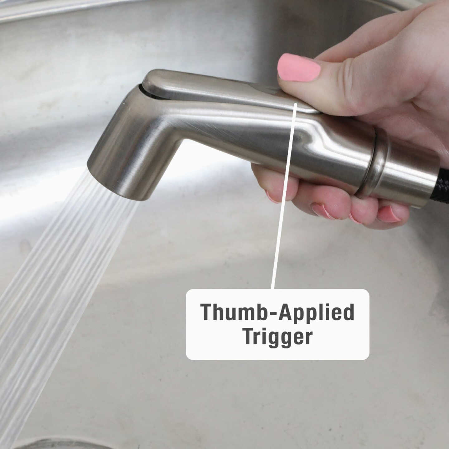 Danco Faucet Brushed Nickel Sprayer Head Image 3