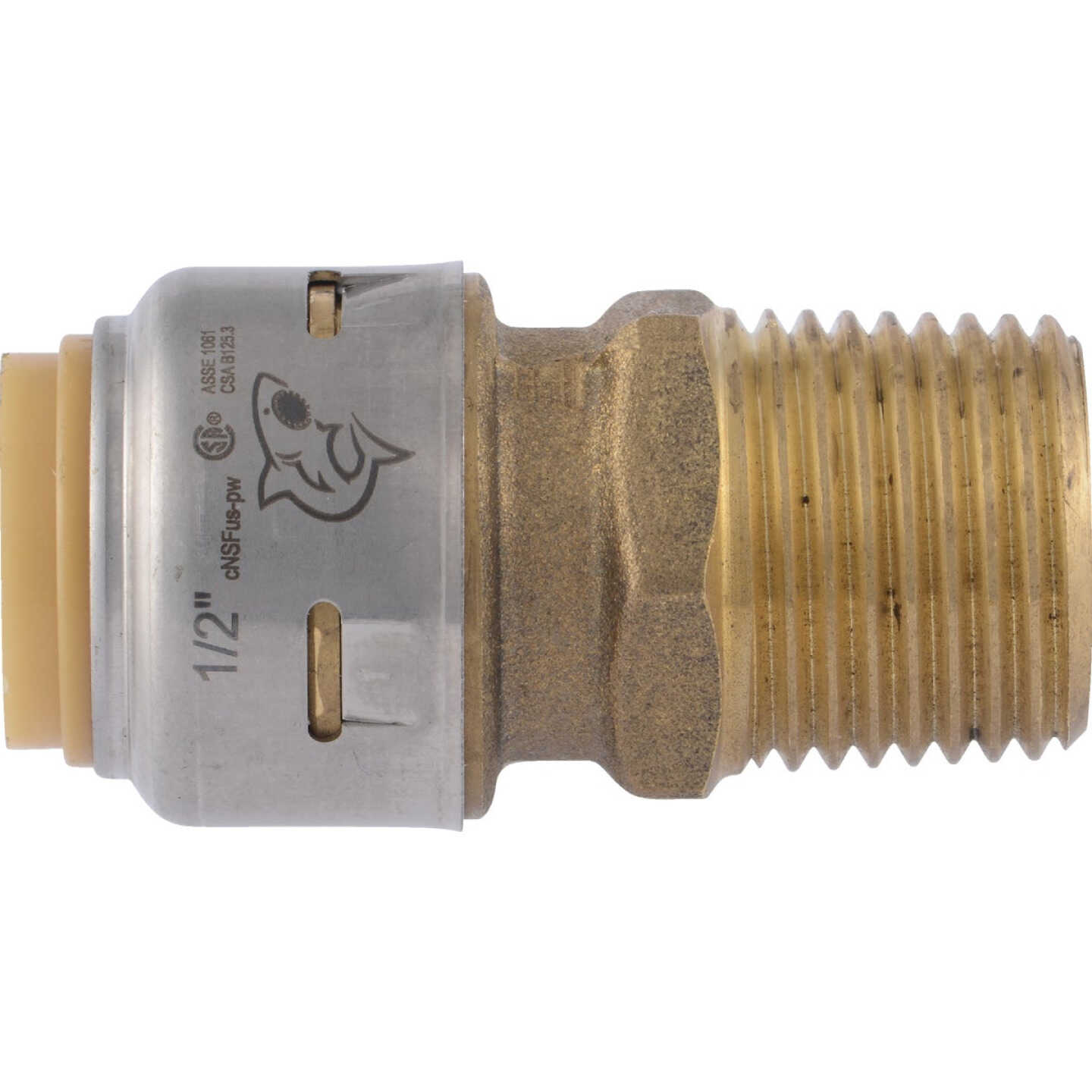 SharkBite 1/2 In. x 1/2 In. MNPT Straight Brass Push-to-Connect Male Adapter (4-Pack) Image 8