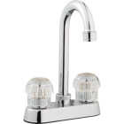 HomePointe 2-Handle Acrylic Chrome Bar Faucet Image 1