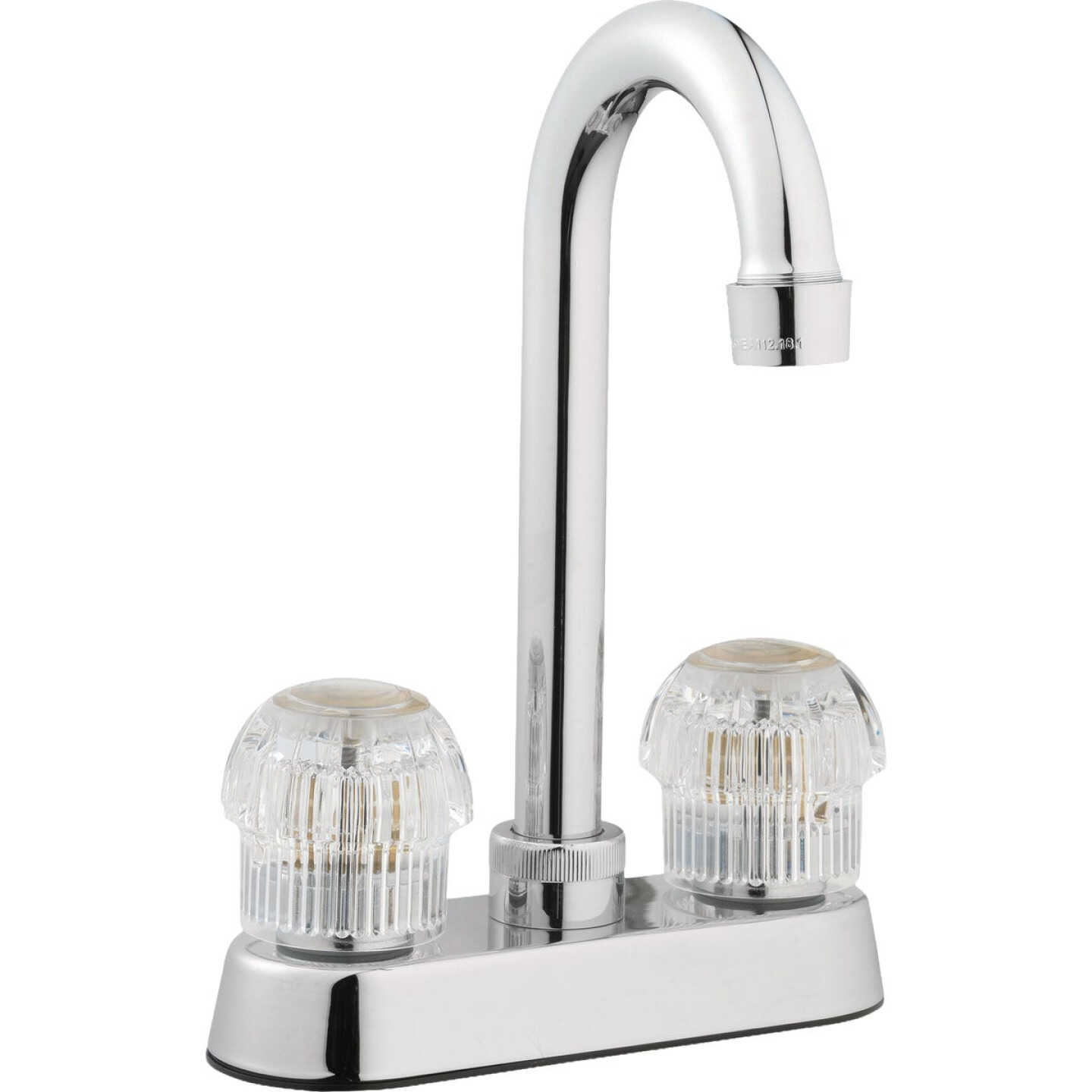 HomePointe 2-Handle Acrylic Chrome Bar Faucet Image 1