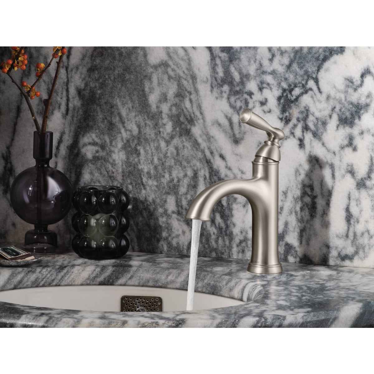 Moen Banbury 1-Handle Lever Centerset Bathroom Faucet, Spot Resist Brushed Nickel Image 2