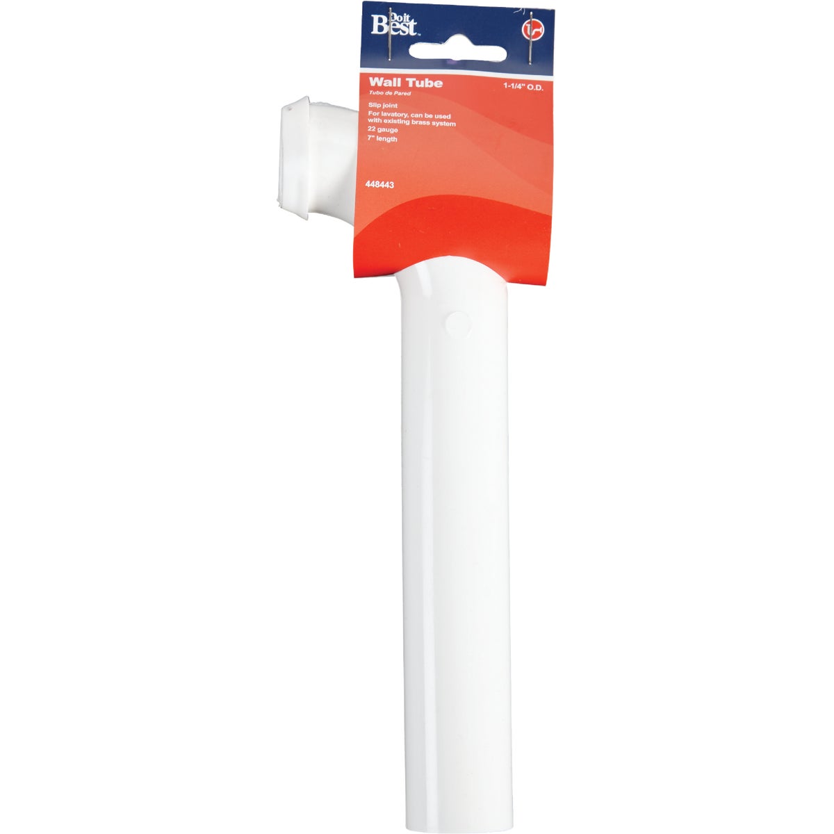 Do it Best 1-1/4 In. x 7 In. White Plastic Wall Tube Image 2